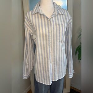 Striped Blue and White Women’s Shirt